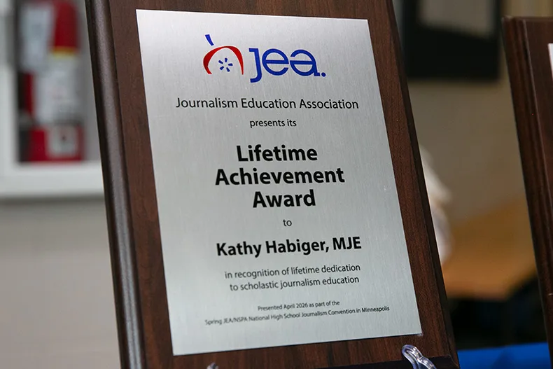 Habiger's lifetime achievement award. Photo credit Juliana Garcia. 