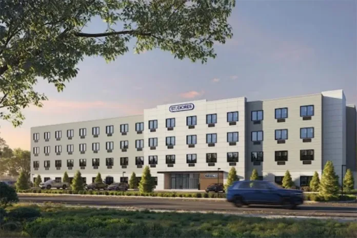 The four-story hotel in central Overland Park is proposed to have 124 rooms. Image via Overland Park planning documents.