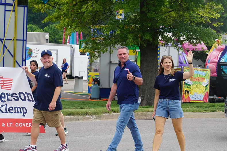 Ty Masterson gives people in the crowd a thumbs up. Photo credit Andrew Gaug.