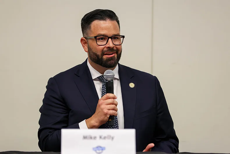 Mike Kelly, incumbent in the race for the county chair seat, at the Post's candidate forum on Tuesday, June 30.