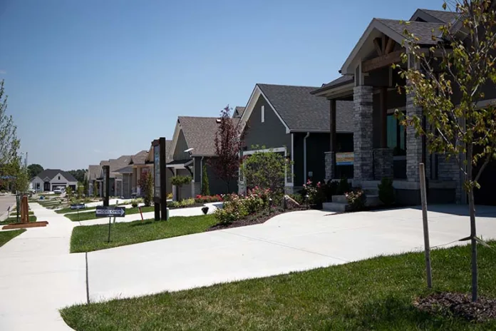 A new neighborhood under construction near Heritage Park in southern Olathe.