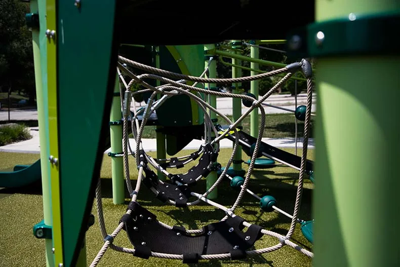 Bluejacket Park in northern Overland Park has playground equipment, walking trails and tennis courts.