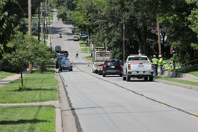 Prairie Village Police say construction work struck by SUV in critical condition