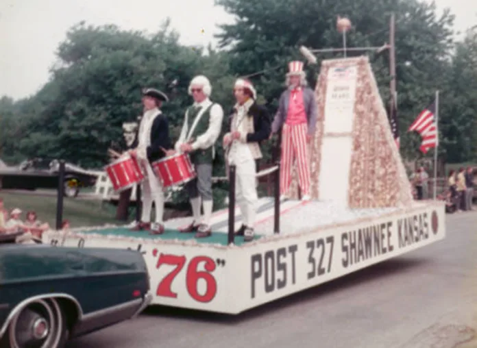 A float in the Shawnee Fourth of July parade in 1976.