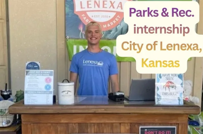 Bailey Throssell worked an internship earlier this summer for Lenexa Parks and Recreation.