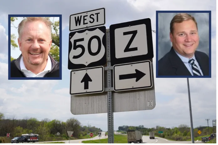 Kevin Wilson, left, was killed in September 2024 when his vehicle was struck by Mission Hills attorney Peter Goss, right, who was driving drunk on the wrong side of U.S. Highway 50 outside Lee's Summit. Wilson photo courtesy C. Anderson Russell, Goss photo via LinkedIn.