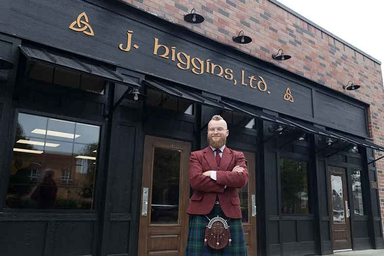 J. Higgins, longtime Lenexa bagpipe and kilt shop, moves into new Old Town storefront