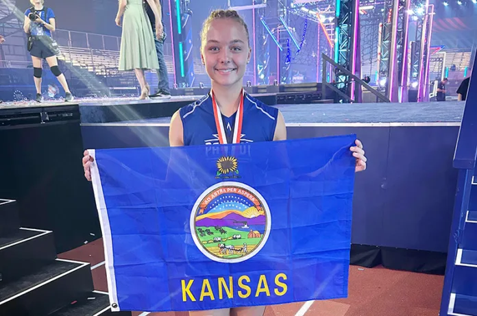 De Soto senior Kennadi Fuhrman won a $125,000 scholarship after competing in the Patriot Games in Ohio this summer.