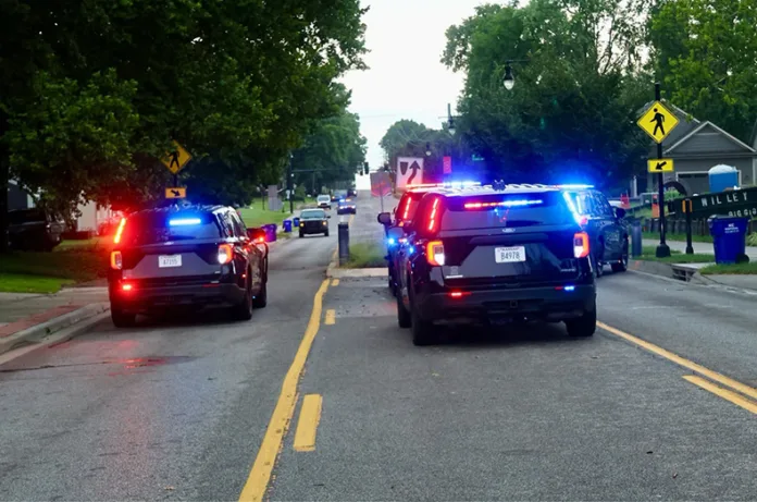 A man was hit by a car while crossing Nieman Road in eastern Shawnee.