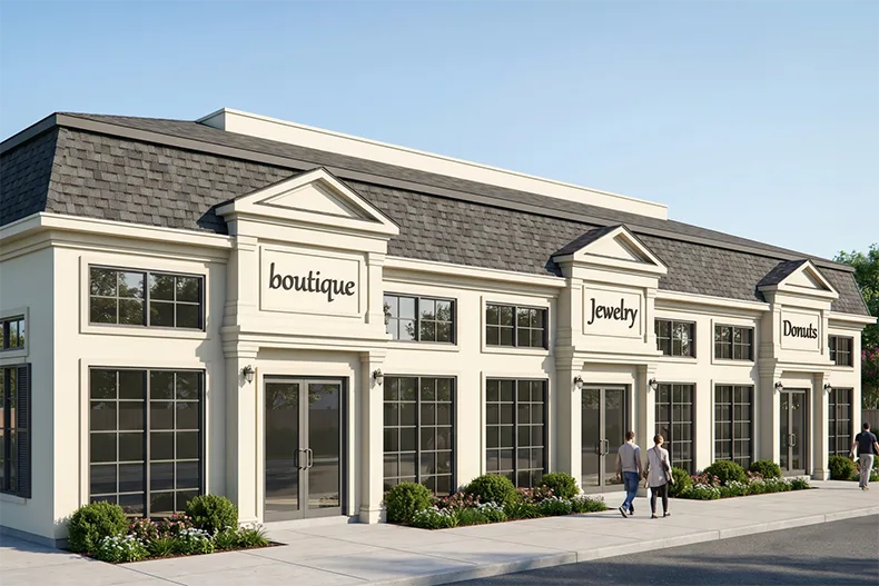 The development will include two commercial buildings. Image via city planning documents. 