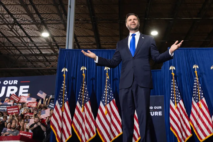 Vice President J.D. Vance visited Webco, a manufacturing facility in Olathe, and gave remarks before a crowd of hundreds.