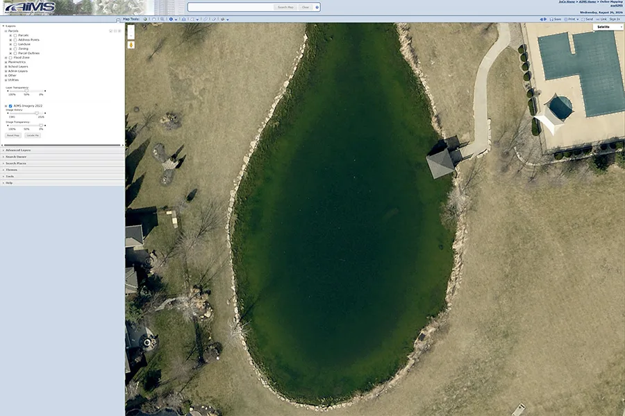Screenshot via Johnson County AIMS website.