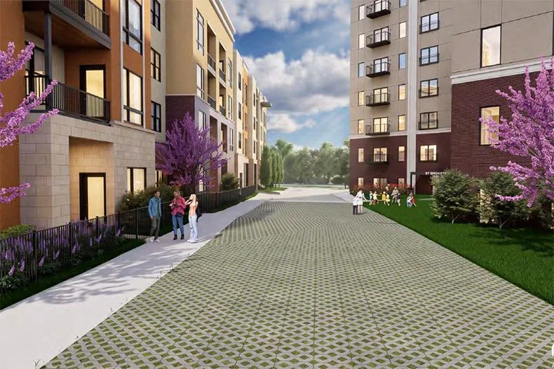 A rendering of the proposed project. Image via city documents. 