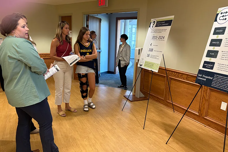 Leawood residents attended an open house on creating safer streets earlier this month.
