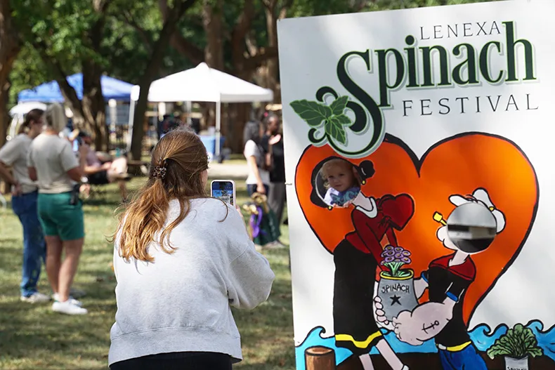 Spinach Festival sign