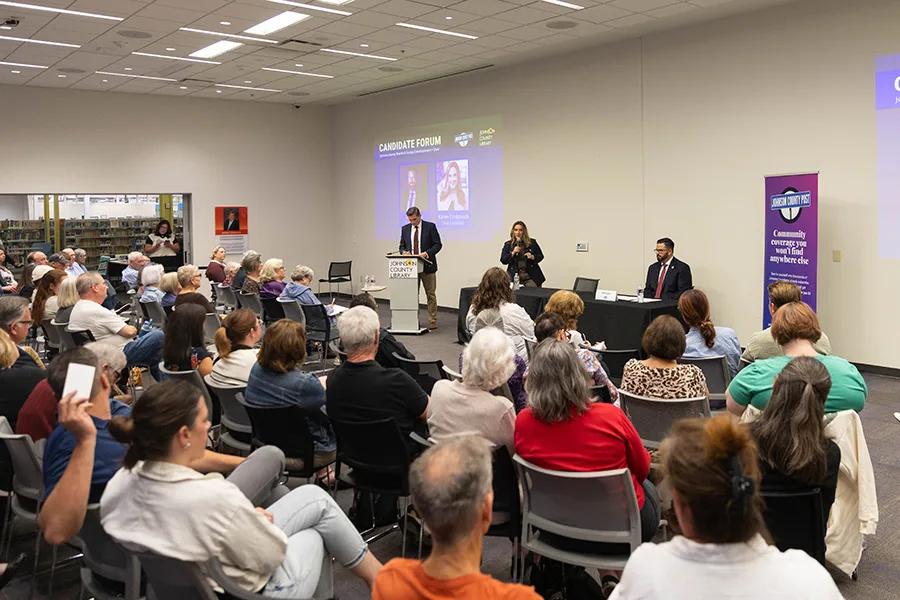 More than 80 people at the Post's forum Tuesday, Oct. 6, heard from candidates running for chair of the Johnson County Board of County Commissioners.