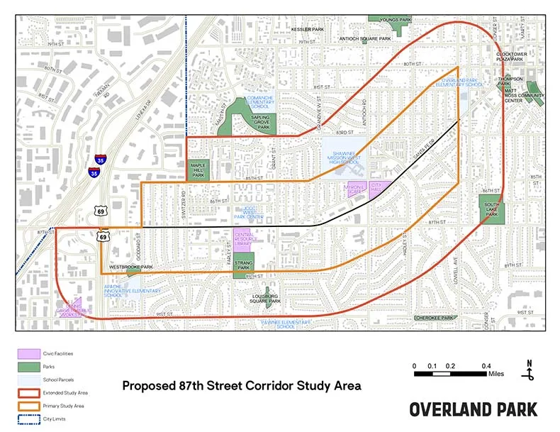 Overland Park City Hall future 87th Street Corridor
