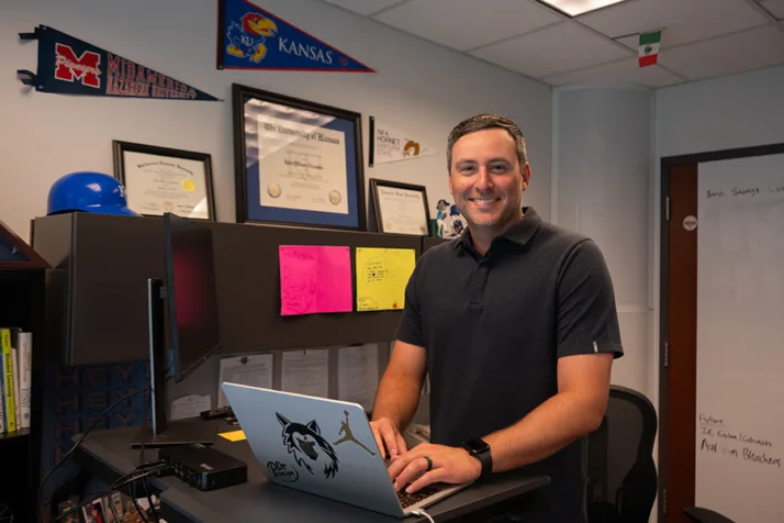 Blue Valley Northwest Principal Tyler Alexander. Photo credit Margaret Mellott.
