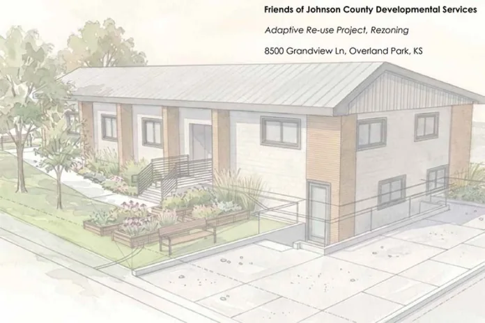 A rendering of the Friends of JCDS triplex conversion at 8500 Grandview Lane.