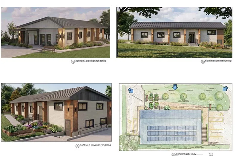 Renderings of the Friends of JCDS triplex conversion at 8500 Grandview Lane.