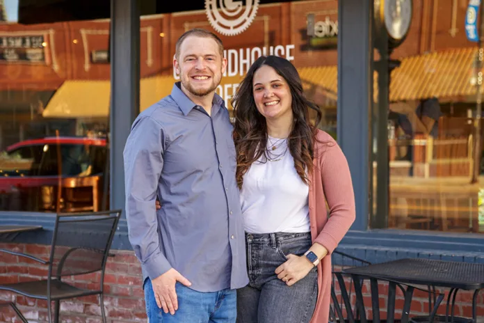 Keith (left) and Allison Davenport, owners of Groundhouse Coffee, are planning to sell the Gardner cafe.