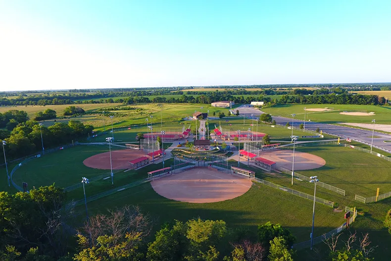 The Lone Elm Park Softball Complex. Photo courtesy of OGSA.