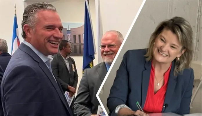 Masterson and Holscher meeting Kansans at campaign events across the state.