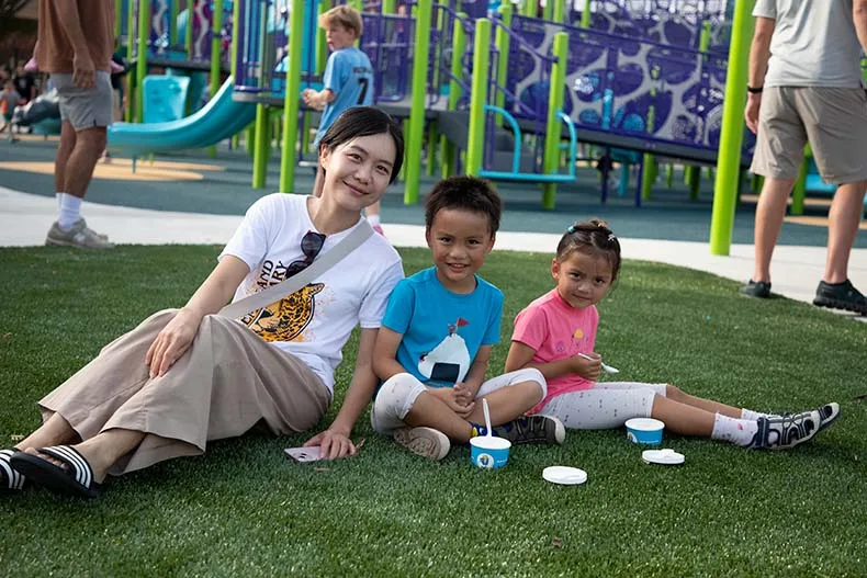 Kids of all ages celebrated the opening of Brody's Boundless Playground at the Blue Valley Rec Complex in Overland Park on Tuesday. Named for Brody Rea, a boy who has special needs, the playground is designed to be inclusive for all children.