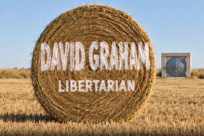 An online ad promoting the candidacy of Libertarian David Graham, made by StarkFreedom PAC, which aims to thwart Sen. Roger Marshall's reelection, according to its founder. Screenshot image via StarkFreedom.