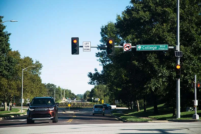 College Boulevard in Overland Park near the Convention Center.