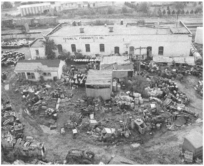 The Chemical Commodities site before being cleaned up. Image from EPA.